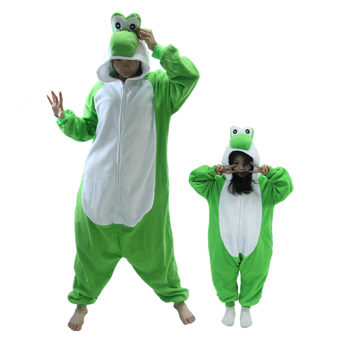 Green Yoshi Costume Adult Kigurumi Onesie Cosplay Pajamas Unisex Halloween Costume Christmas Sleepwear Party Outfit