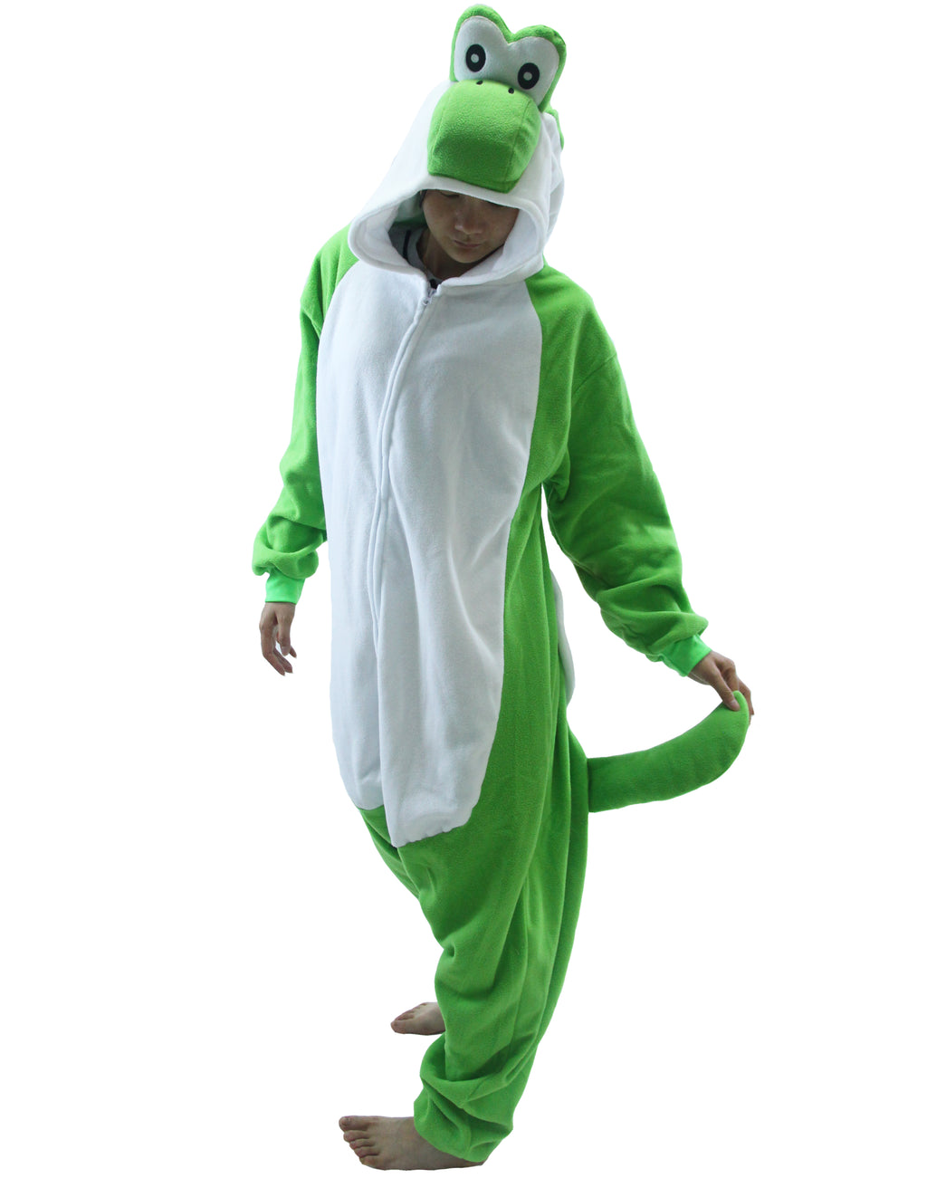 Green Yoshi Costume Adult Kigurumi Onesie Cosplay Pajamas Unisex Halloween Costume Christmas Sleepwear Party Outfit